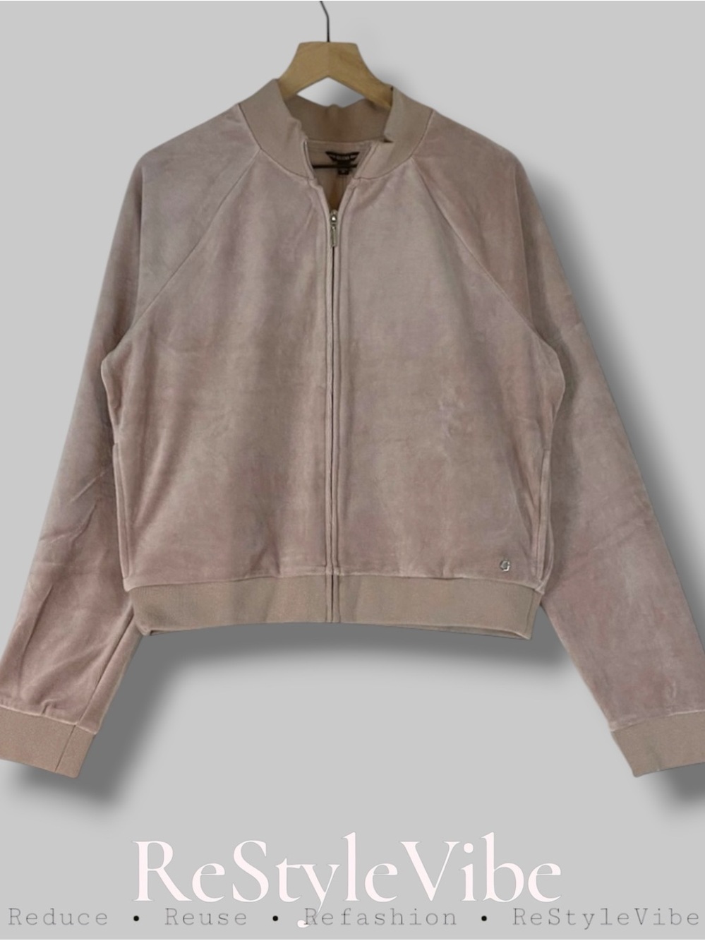 GUESS Women’s Size XL Jacket Coat Velour Stretch Track Style NEW NWT Logo